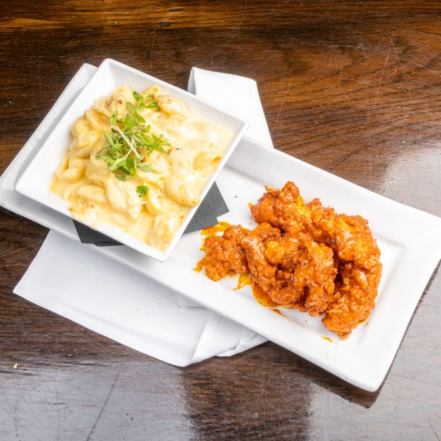 Buffalo Chicken Tenders & House Mac.